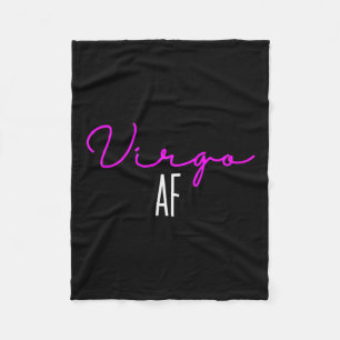 Womens Virgo Af Pink Writing _ Virgo Zodiac Fleece Blanket