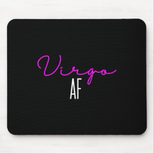 Womens Virgo Af Pink Writing _ Virgo Zodiac Mouse Pad