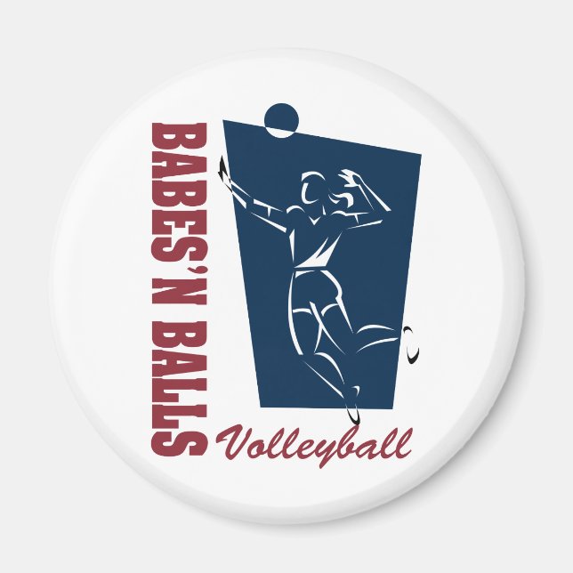 Women's Volleyball Magnet (Front)