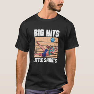 Womens Volleyball Player With Big Hits And Little  T-Shirt