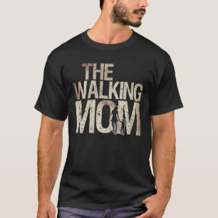 Womens Walking Mom Zombie Woman And Kid Mother's D T-Shirt