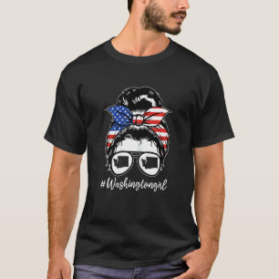 Womens Washington Girl American State Girl 1 T-Shirt