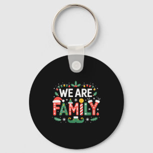 Womens We Are Family Christmas 2025 Pajamas Funny  Keychain