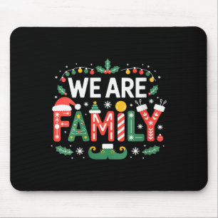Womens We Are Family Christmas 2025 Pajamas Funny  Mouse Pad