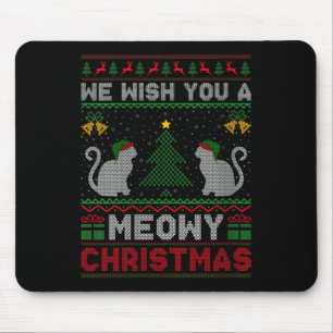 Womens We Wish You A Meowy Catmas Ugly Christmas S Mouse Pad