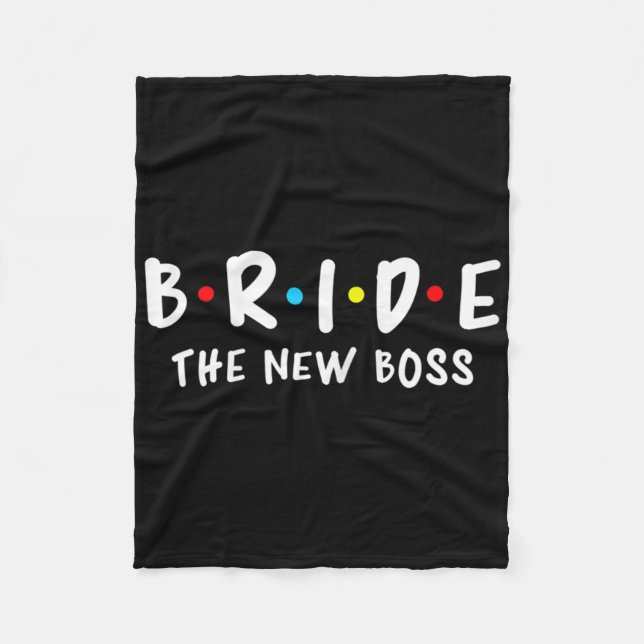 Womens Wedding Bridal Bachelorette Party Bride And Fleece Blanket (Front)