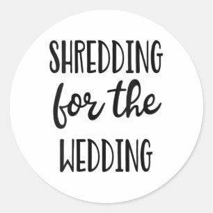 Womens Wedding Bride Groom Gym Training Workout V- Classic Round Sticker