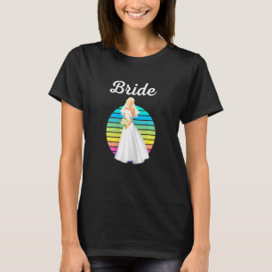 Womens Wedding Bride Just Married Womens Wedding B T-Shirt