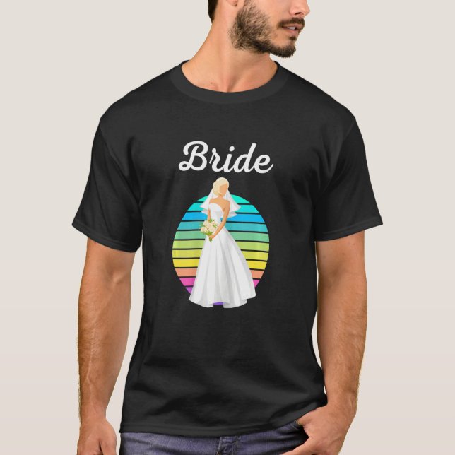 Womens Wedding Bride Just Married Womens Wedding B T-Shirt (Front)