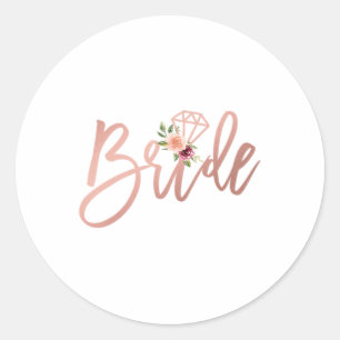 Womens Wedding Shower For Future Mrs Bride To Be F Classic Round Sticker