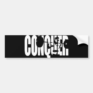 Women's Weightlifting Motivation - CONQUER Bumper Sticker