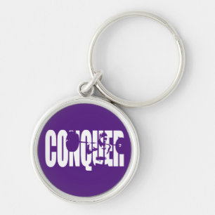 Women's Weightlifting Motivation - CONQUER Keychain