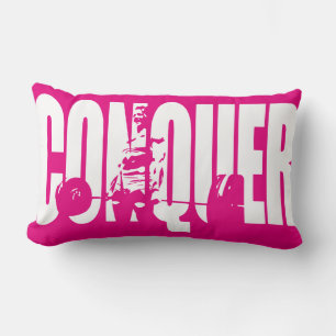 Women's Weightlifting Motivation - CONQUER Lumbar Pillow