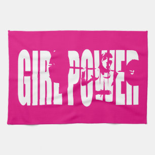 Women's Weightlifting Motivation - Girl Power Kitchen Towel