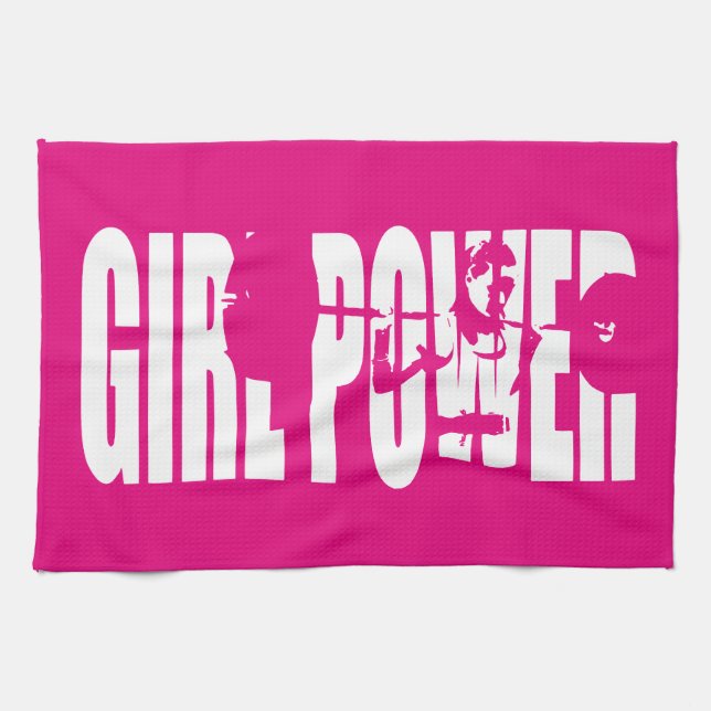 Women's Weightlifting Motivation - Girl Power Kitchen Towel (Horizontal)