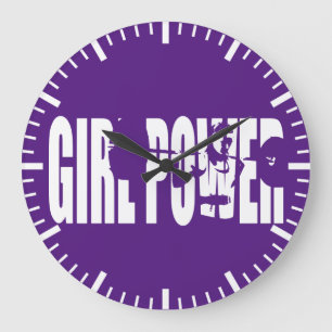 Women's Weightlifting Motivation - Girl Power Large Clock