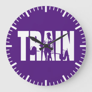 Women's Weightlifting Motivation - TRAIN Large Clock