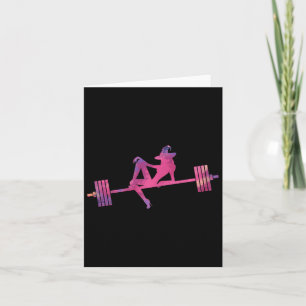Womens Weightlifting Witch Halloween Gym Working O Card