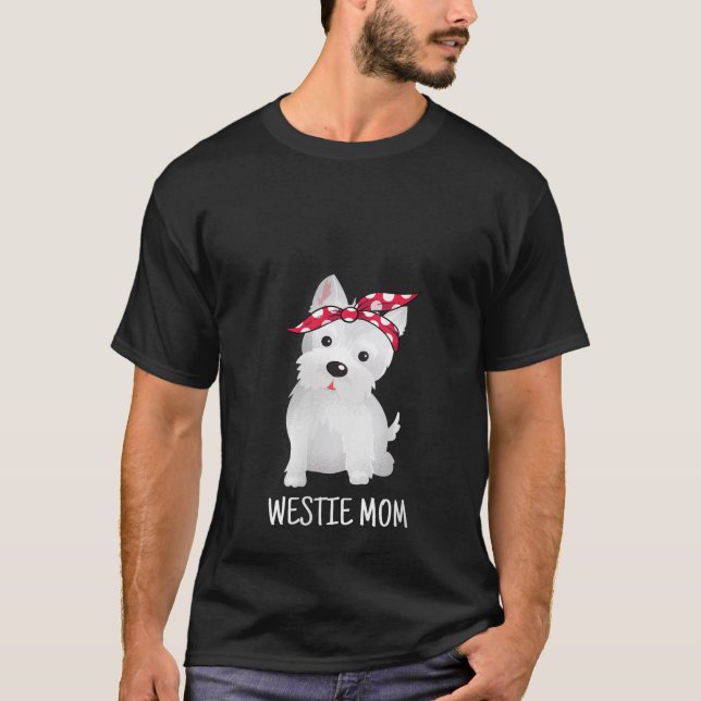 Womens Westie Mom West Highland White Terrier Dog  T-Shirt (Front)