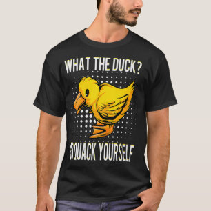 Womens What The Duck  Funny Duck Saying Gift VNeck T-Shirt