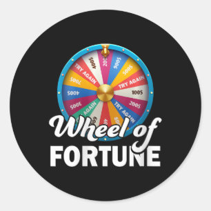 Womens Wheel Of Fortune Clothes Fathers Day Wheel  Classic Round Sticker
