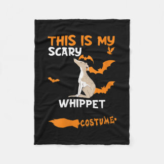 Womens Whippet Costume Halloween Lazy Scary Dog Fleece Blanket