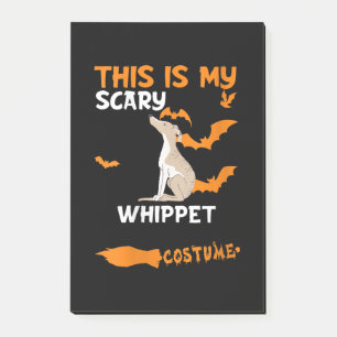 Womens Whippet Costume Halloween Lazy Scary Dog Post-it Notes