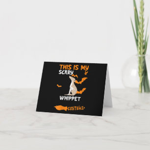 Womens Whippet Costume Halloween Lazy Scary Dog Thank You Card