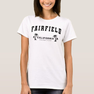 Women's White Fairfield, California T-Shirt