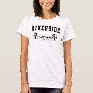 Women's White Riverside, California T-Shirt