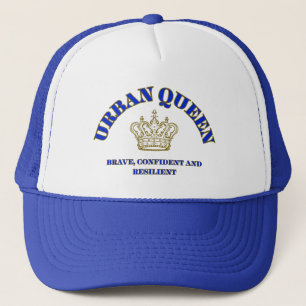 WOMEN'S, WHITE ROYAL BLUE BE CONFIDENT FOAM  TRUCKER HAT