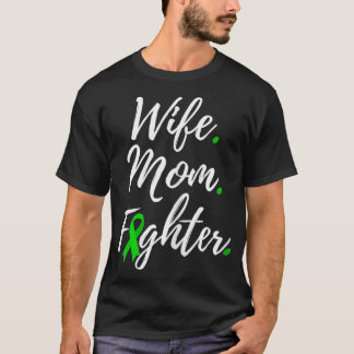 Womens Wife Mom Fighter Scoliosis Awareness T-Shirt
