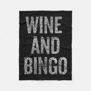 Womens Wine Bingo Funny Quote Sarcastic Humour Fleece Blanket