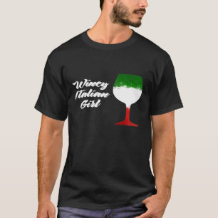 Womens Winey Italian Girl Flag T-Shirt