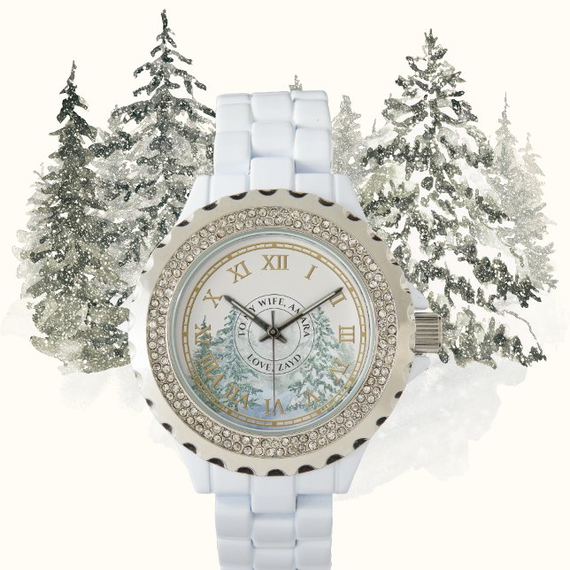 Women's Winter Forest Rhinestone Watch – Gold (Creator Uploaded)