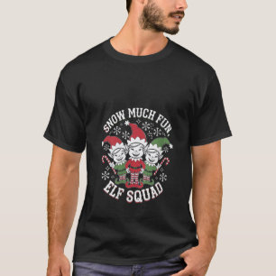 Womens Winter Fun with cheerful Elf Squad V Neck  T-Shirt