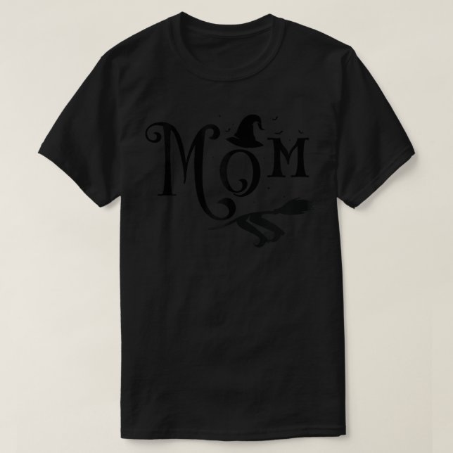 Womens Witch Hat Graphic Spooky Mom Funny Hallowee T-Shirt (Design Front)