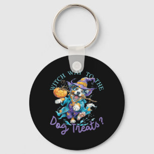 Womens Witch Way To The Dog Treats_ - Cute Dog Keychain