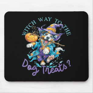 Womens Witch Way To The Dog Treats_ - Cute Dog Mouse Pad