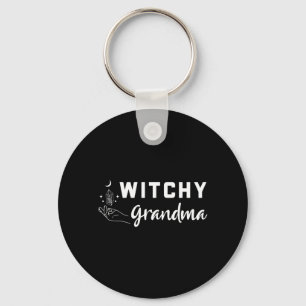 Womens Witchy Grandma Funny Witch Halloween Keychain