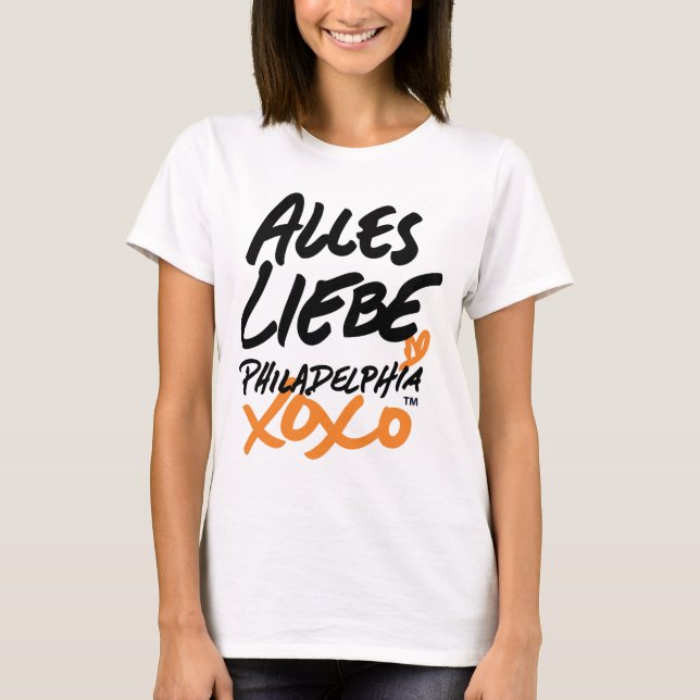 Womens 'With Love' in German T-Shirt (Front)