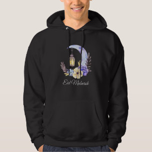Womens Women Eid Alfitr Mubarak Kareem Arabic Bles Hoodie