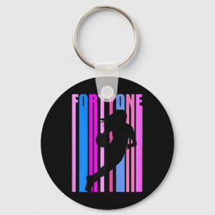 Womens Womens 41st Birthday Sketll Player Team Coa Keychain