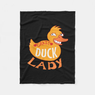 Womens Womens Duck Lady Gift Duckling And Ducky Fleece Blanket