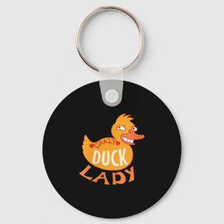 Womens Womens Duck Lady Gift Duckling And Ducky Keychain