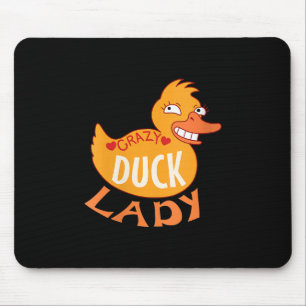 Womens Womens Duck Lady Gift Duckling And Ducky Mouse Pad