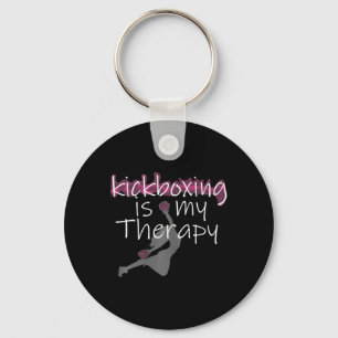 Womens Womens Kickboxing Is My Therapy , Kickboxin Keychain