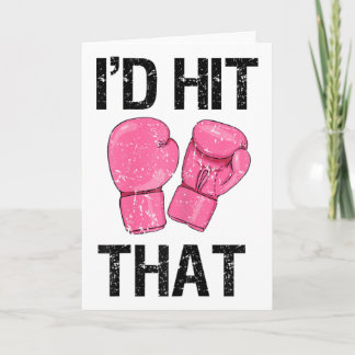 Womens Womens Kickboxing Shirt Funny I'd Hit That Card