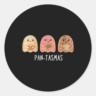 Womens Womens Pantasmas Ghost Funny Spooky Conchas Classic Round Sticker