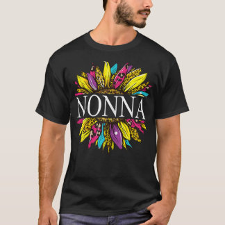 Womens Womens Personalized Nonna Sunflower Grandma T-Shirt